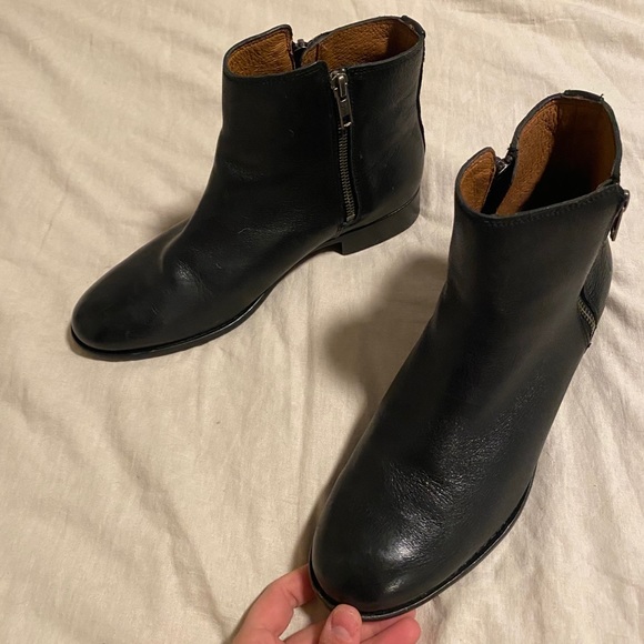 Frye Carly double zip leather booties - Picture 3 of 4
